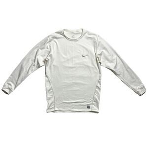 Nike Pro Shirt Long Sleeve Dri Fit Ivory Men Size 2XL